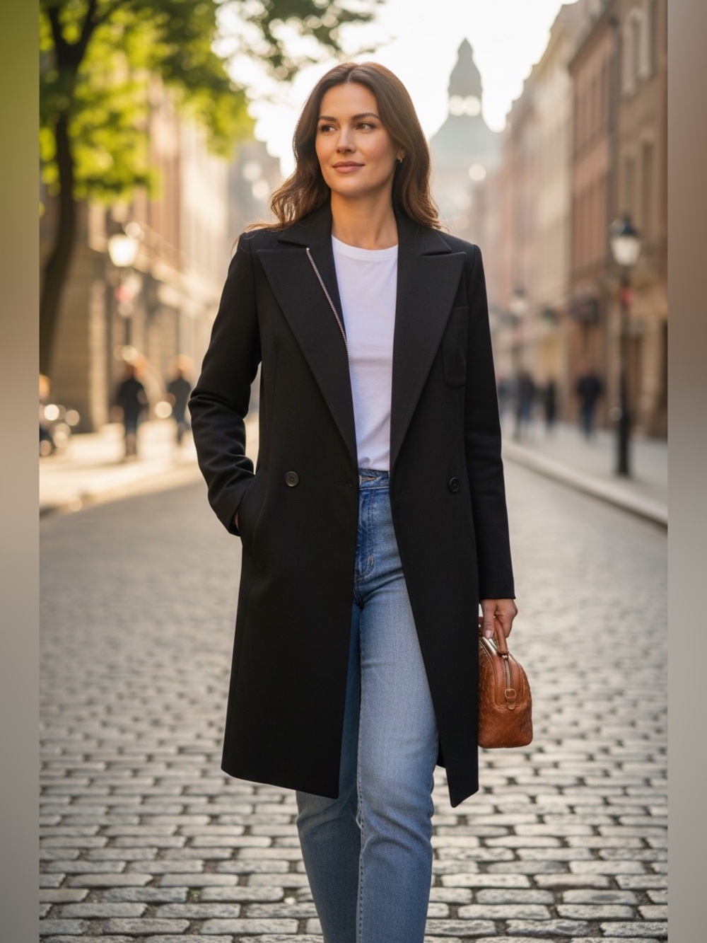 Ann Demeulemeester black longline double-breasted Coat Oversized Size 4